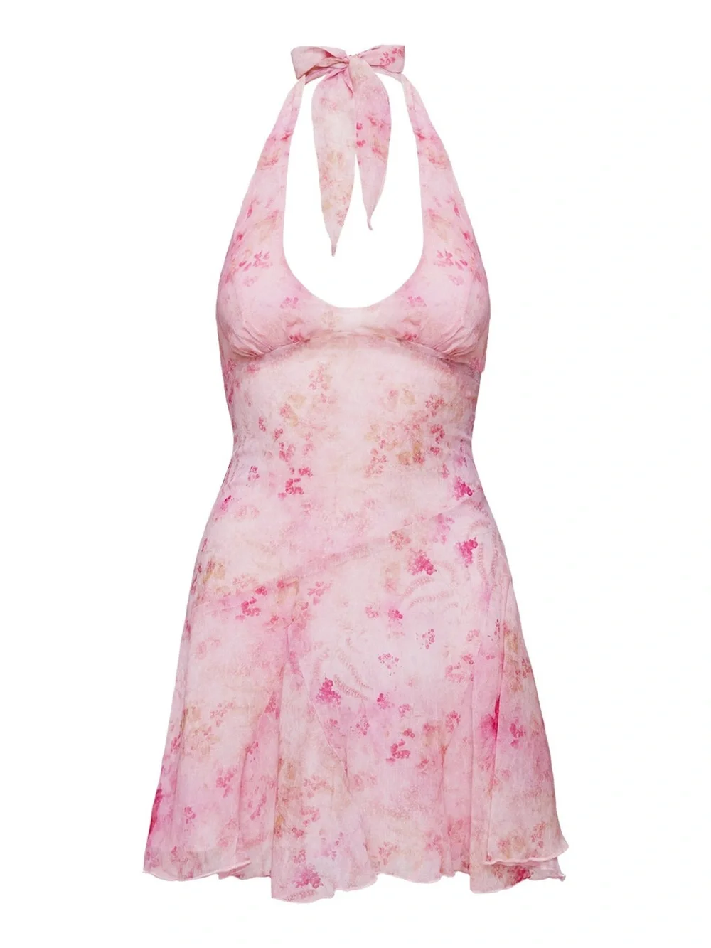 Princess Polly Pink Floral Halter Mini Dress - Picture 5 of 5